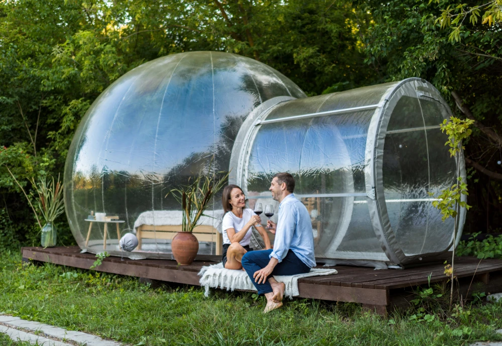 stay in a bubble tent